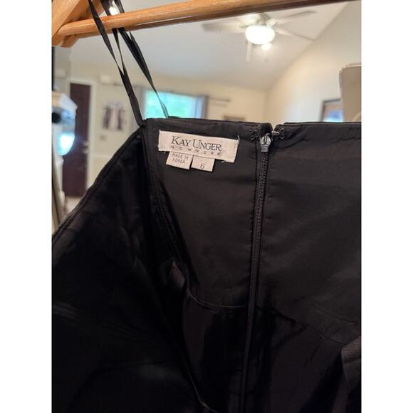 Kay Unger Black Strapless Fit and Flare Dress Size 6 - Picture 4 of 5